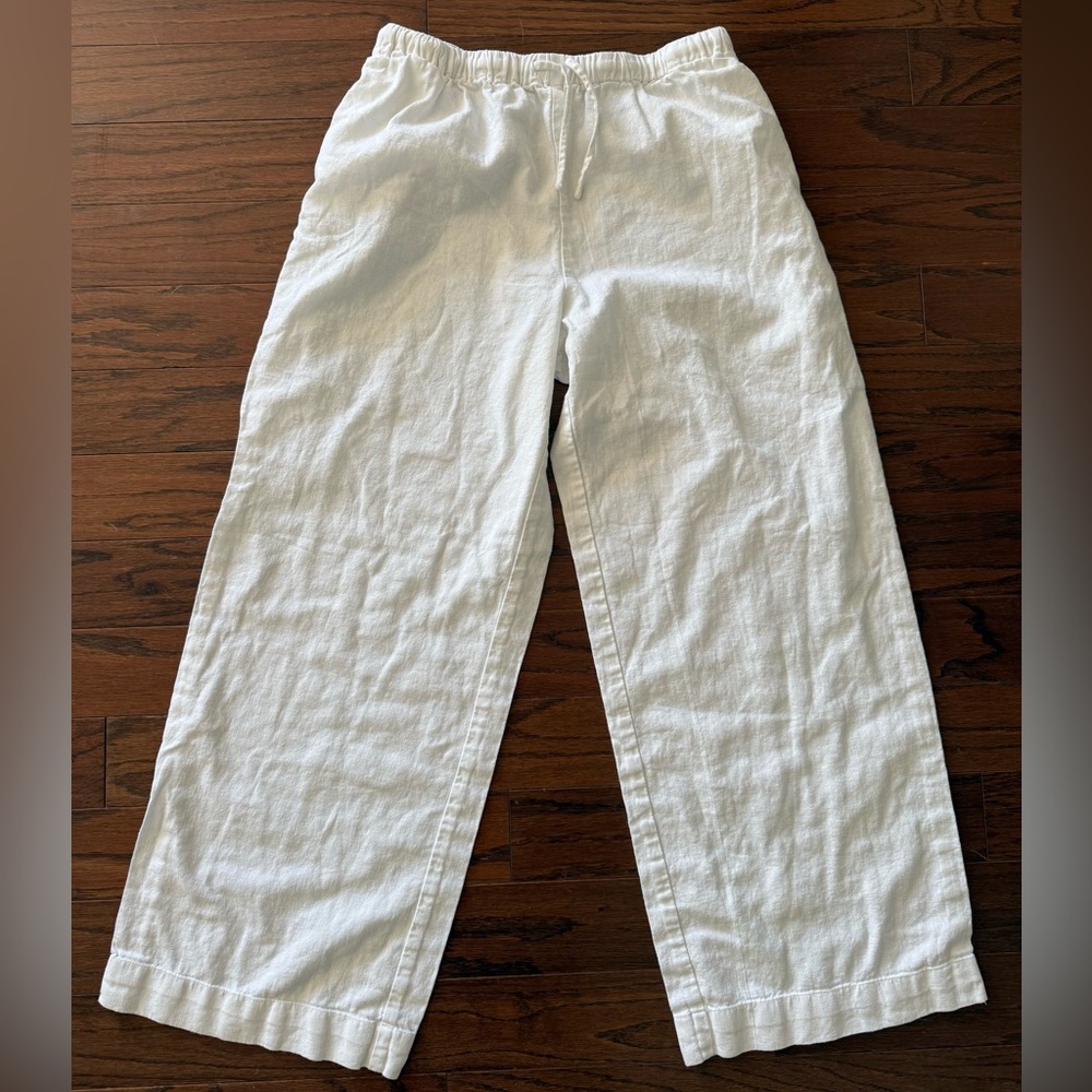 WAYF White Linen Pants